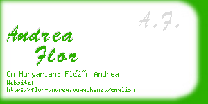 andrea flor business card